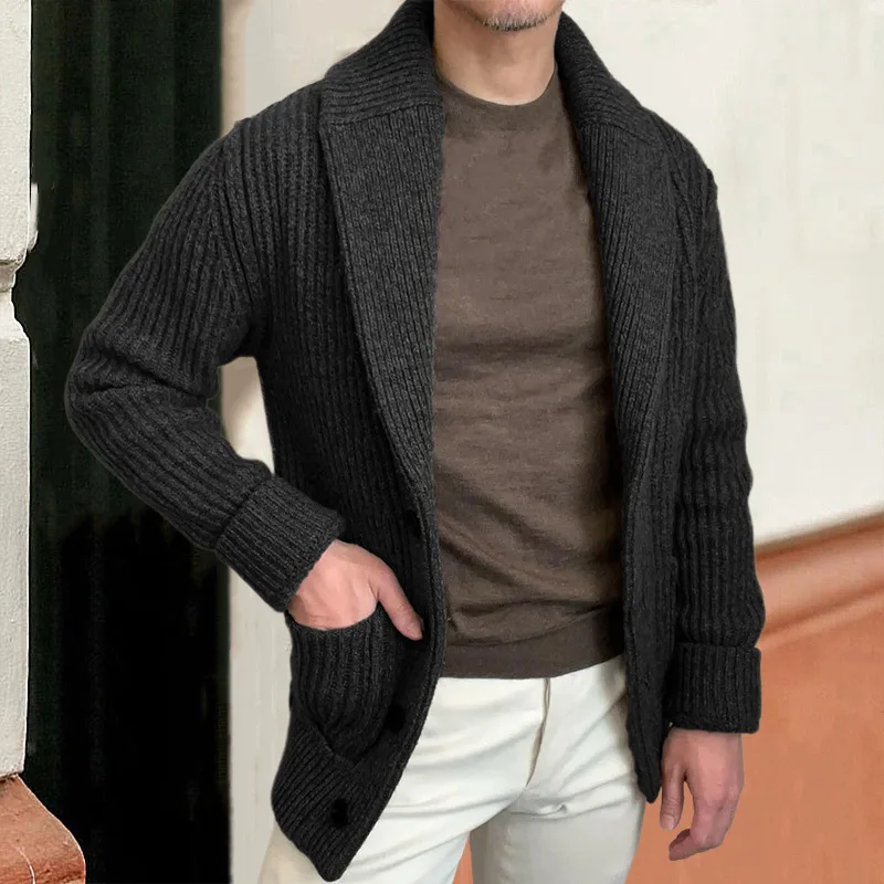 Men's Sweaters Cardigan Lapel  - Down Jacket Packable recension och pris