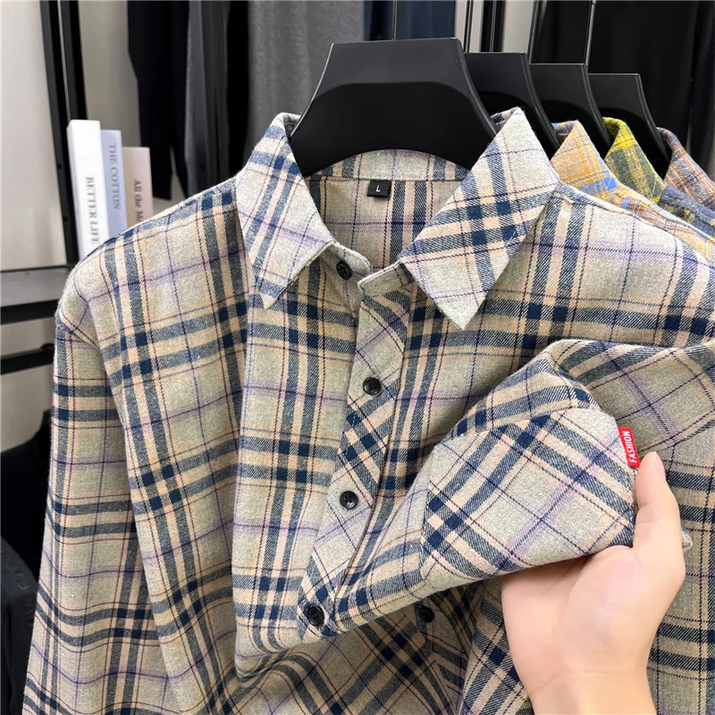 Mens Long Retro Plaid Flannel  - Flannel Shirt Lined recension och pris