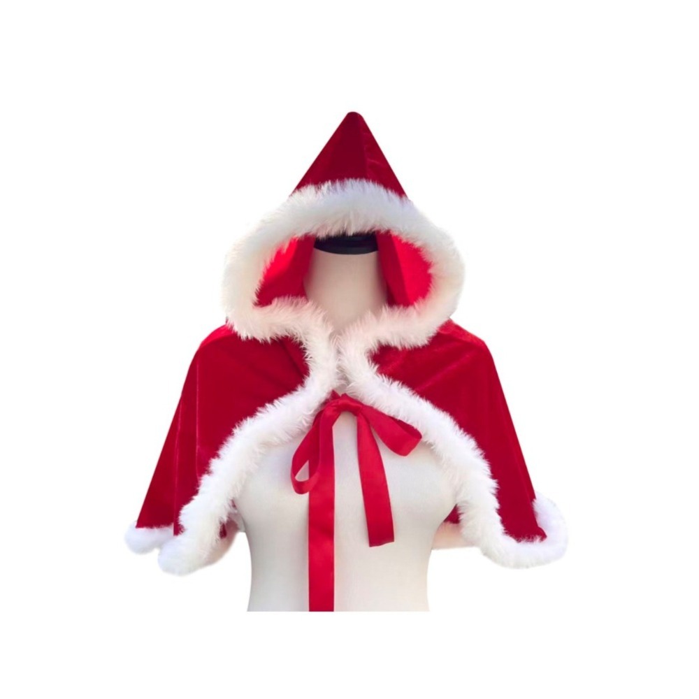 Women Christmas Velvet Hooded  - Shawl Wrap Winter recension och pris