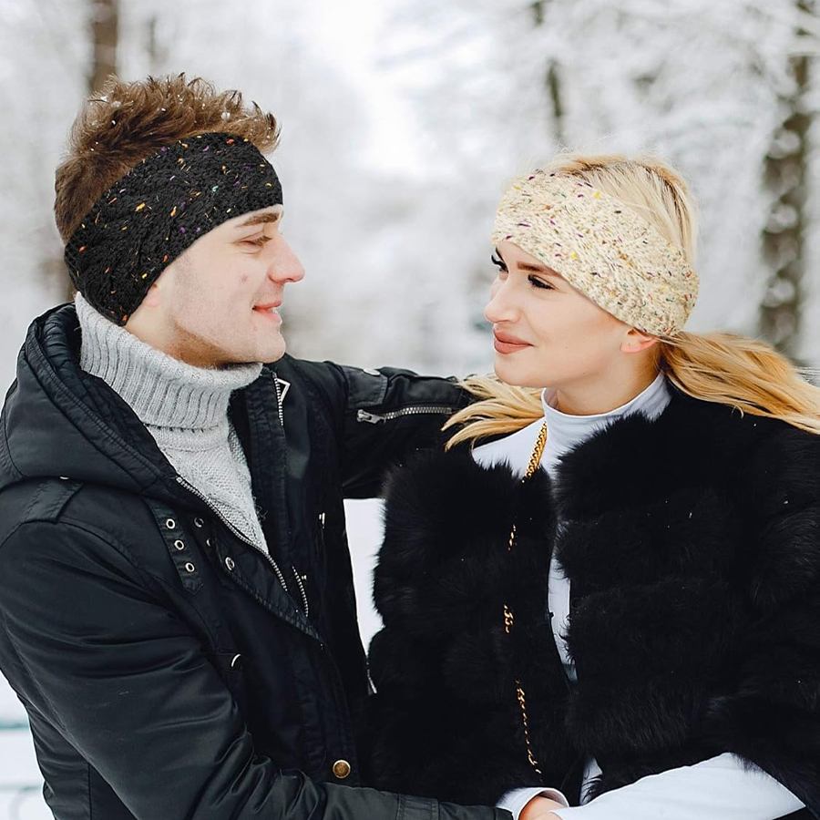SSUNTAK Women Winter Knitted H - Fleece Ear Warmer Band recension och pris