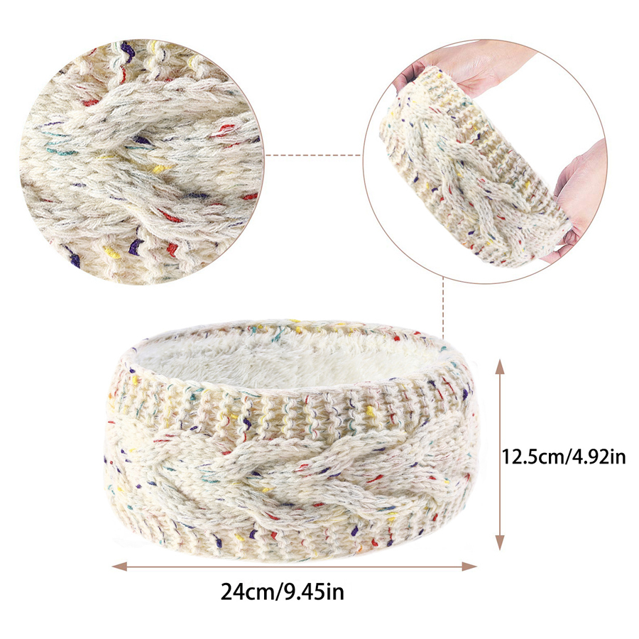 SSUNTAK Women Winter Knitted H - Fleece Ear Warmer Band recension och pris