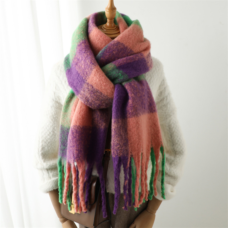 New Autumn Winter Grid Scarf W - Wool Scarf Men recension och pris